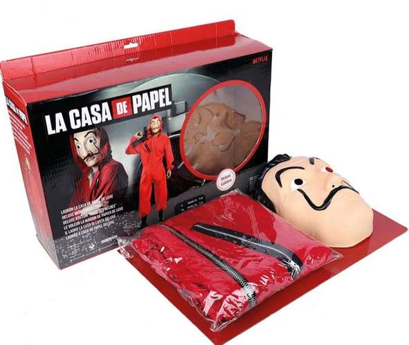 TRAJE DE CASA DE PAPEL CON MASCARA NUEVO - Imagen 2