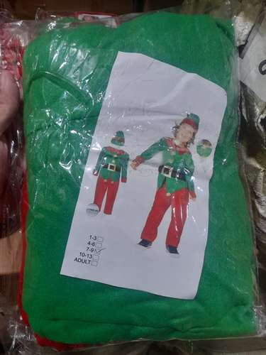  TRAJE DE DUENDE NAVIDEÑO NIÑOS. - Imagen 2