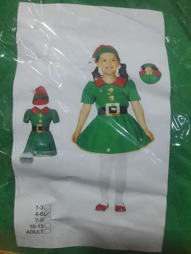  TRAJE DE DUENDE NAVIDEÑO NIÑOS. - Imagen 5