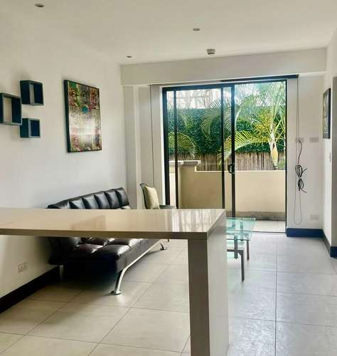 Apartamento Amueblado de 1 Habitación en Pozos de Santa Ana con Balcón y Piscina