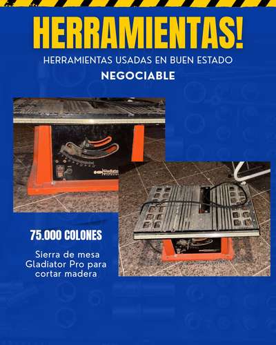 sierra de mesa Gladiator Pro para cortar madera /NEGOCIABLE