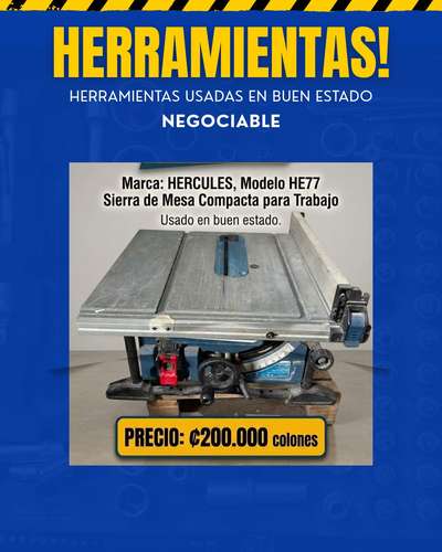 sierra de mesa compacta para trabajo HERCULES / NEGOCIABLE