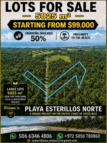  LAND FOR SALE | ESTERILLOS OESTE, COSTA RICA