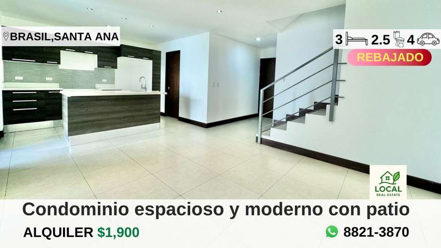 Condominio espacioso con patio y multiples amenidades
