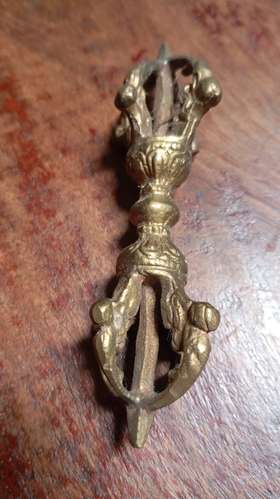 Set de Campana Ghanta con Dorje (Vajra) y una pareja de Címbalos Tingsha usado como nuevo cod7390 asch - Imagen 3