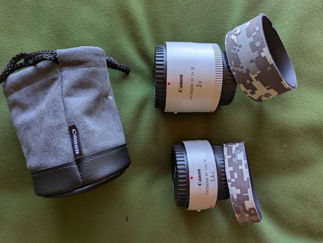 Canon EF 300mm f2.8 II L USM lens / 2x and 1.4x extenders / hard case - Imagen 10
