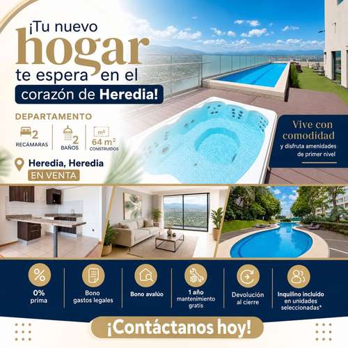 Venta de apartamento SIN PRIMA en Barreal de Heredia