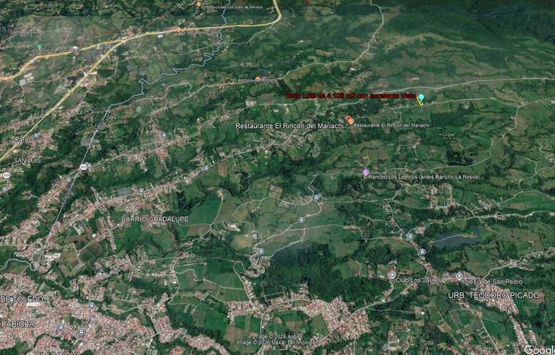 Lote de 4106 m² en Dulce Nombre de Jesús con espectacular vista al Valle Central y montañas del Zurquí