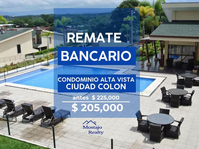 ¡REMATE BANCARIO! Casa en venta en Condominio Alta Vista, Ciudad Colón, Mora
