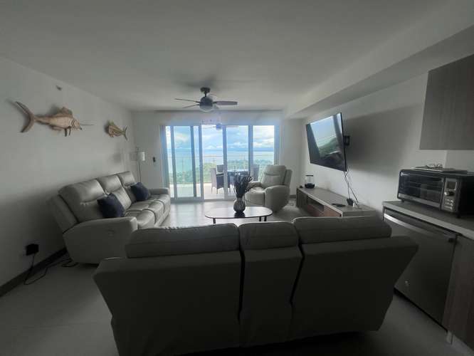 VENTA: CALETAS APT PISO 9 VISTA PACIFICO  MAR A MAR 3 HABITACIONES 2.5 BAÑOS FULL AMUEBLADO 2 PARQUEOS Y BODEGA