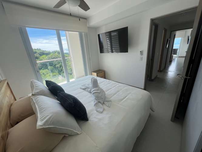 VENTA: CALETAS APT PISO 9 VISTA PACIFICO  MAR A MAR 3 HABITACIONES 2.5 BAÑOS FULL AMUEBLADO 2 PARQUEOS Y BODEGA