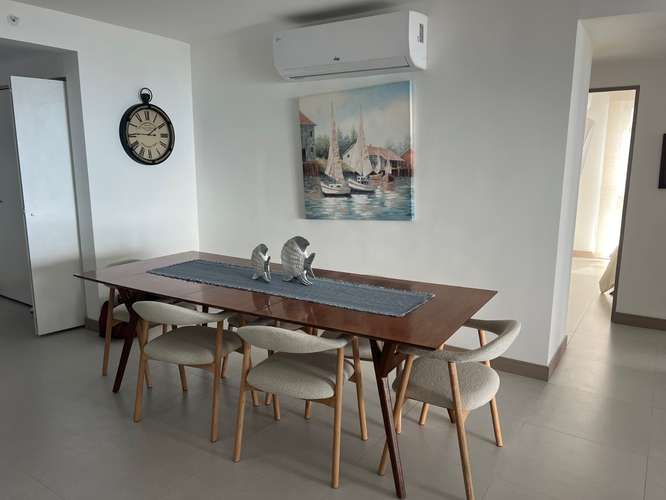 VENTA: CALETAS APT PISO 9 VISTA PACIFICO  MAR A MAR 3 HABITACIONES 2.5 BAÑOS FULL AMUEBLADO 2 PARQUEOS Y BODEGA