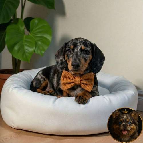 Cachorro Salchicha Miniatura Arlequín Plata / Miniature Dachshund Dapple Silver disponible - Imagen 3