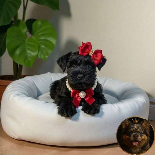 Cachorro Schnauzer Miniatura Salpimienta y Negro / Miniature Schnauzer Salt and Pepper and Black disponible - Imagen 10