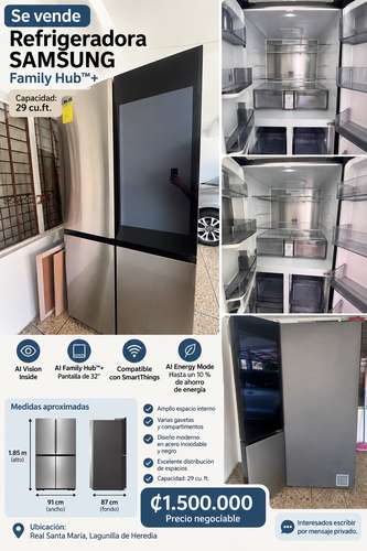 Refrigeradora Samsung , family Hub , pantalla IA - Imagen 3