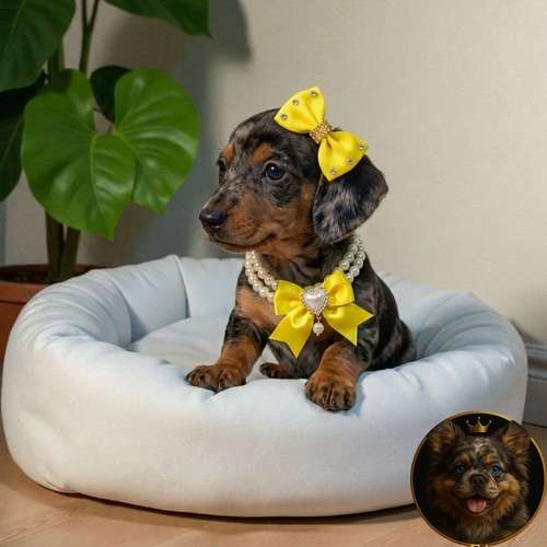 Cachorro Salchicha Miniatura Arlequín Plata / Miniature Dachshund Dapple Silver disponible - Imagen 3