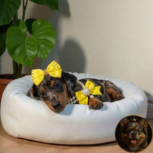 Cachorro Salchicha Miniatura Arlequín Plata / Miniature Dachshund Dapple Silver disponible - Imagen 2