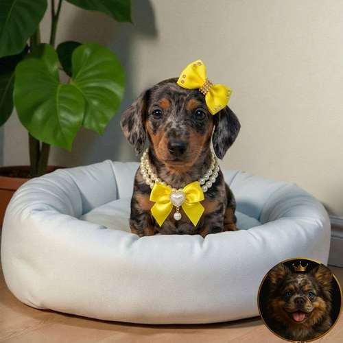 Cachorro Salchicha Miniatura Arlequín Plata / Miniature Dachshund Dapple Silver disponible - Imagen 7