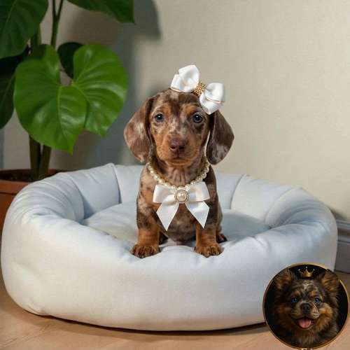 Cachorro Salchicha Miniatura Arlequín Chocolate / Miniature Dachshund Dapple Chocolate disponible - Imagen 5