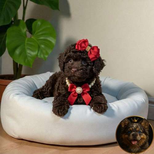 Cachorro FRENCH POODLE CHOCOLATE MINIATURA disponible