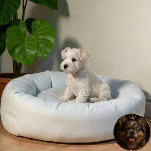 Cachorro Schnauzer Blanco y Black Silver / Miniature Schnauzer White and Black Silver disponible - Imagen 10