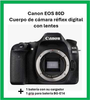 Cámara digital pofesional CANON EOS 80D