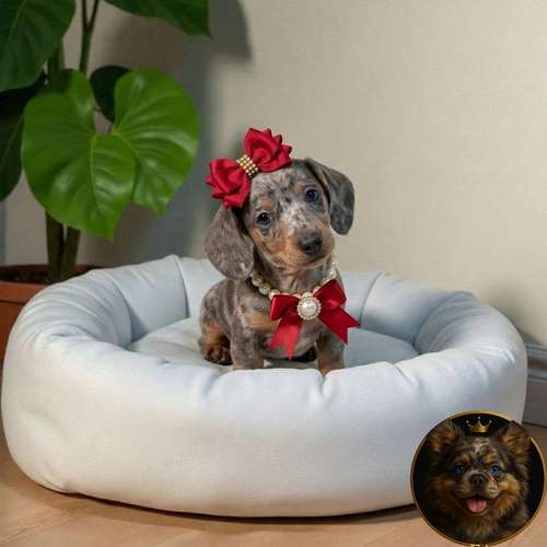 Cachorro Salchicha Miniatura Arlequín Blue / Miniature Dachshund Dapple Blue disponible - Imagen 8