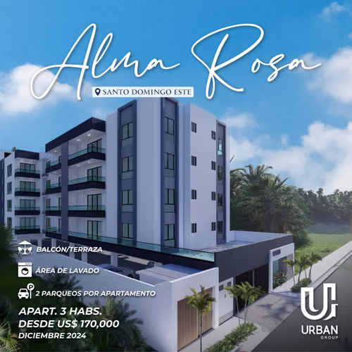 3 bedroom apartments In Alma Rosa from US$170,000