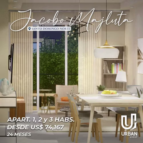 Apartamentos en la Jacobo Majluta desde US$74,167