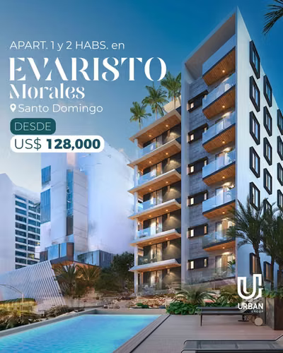 1 Room + Studio Apartments from US$154,900 in Evaristo Morales