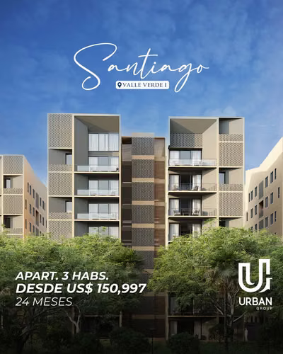 3 bedroom apartments from US$150,997 in Santiago