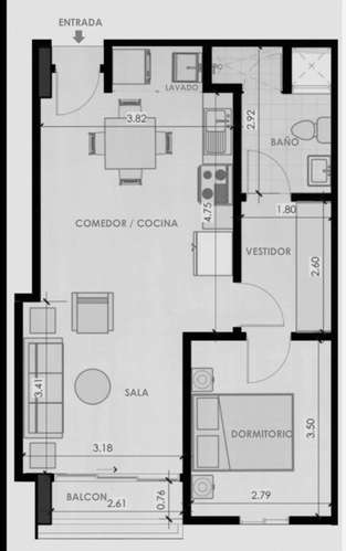 Apartamento en Venta en Serralles 1 habitación