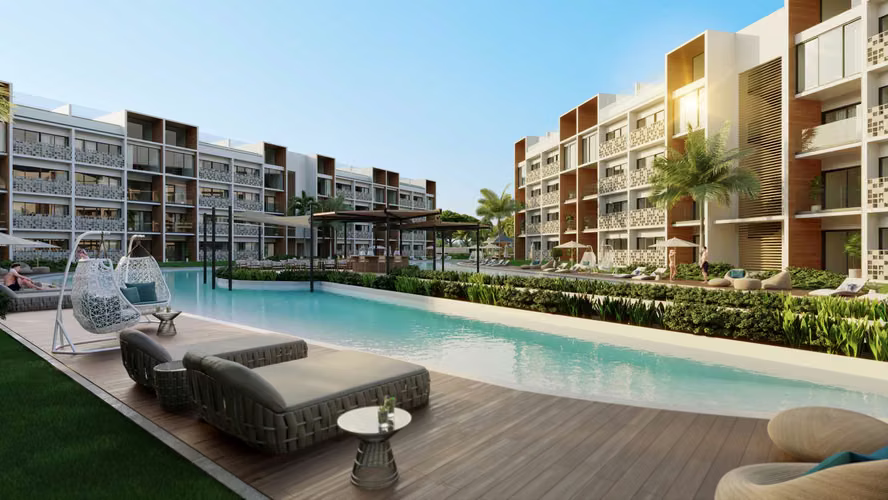 Apartamento de 1 Hab. mas estudio venta en Punta Cana, La Altagracia.