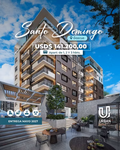Apartamentos de 1, 2 & 3 Habitaciones en Gazcue