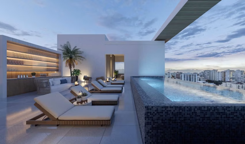 Apartamentos 1Hab c/Area Social Rooftop, Piscina Infinity, Lobby, Gym (Naco)