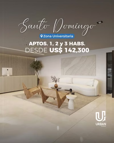 Apartamentos de 1, 2 y 3 Habitaciones en Gazcue
