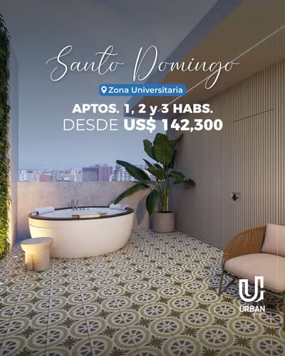 Apartamentos de 1, 2 y 3 Habitaciones en Gazcue