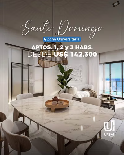 Apartamentos de 1, 2 y 3 Habitaciones en Gazcue