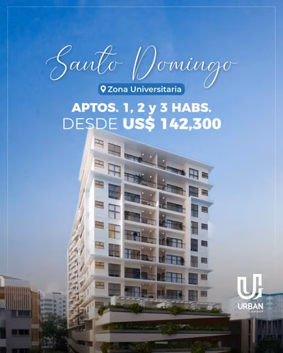 Apartamentos de 1, 2 y 3 Habitaciones en Gazcue