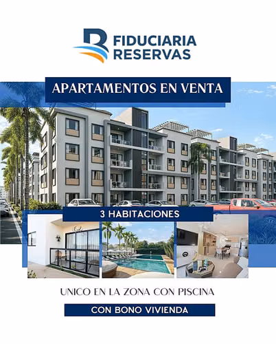 Proyecto de apartamentos en venta único en las zona con sus amenidades