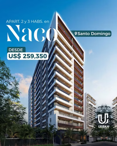 Apartamentos de 2 y 3 Habitaciones en Naco