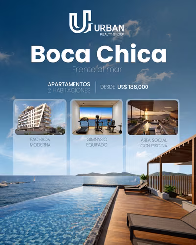 Apartamentos de 2 Habitaciones Frente al Mar en Boca Chica - Imagen 2