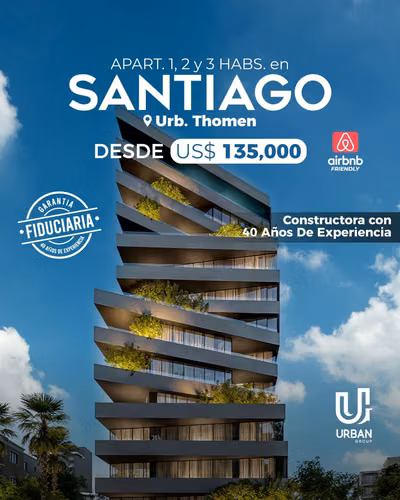 Apartamentos de 1, 2 y 3 Habitaciones en Santiago
