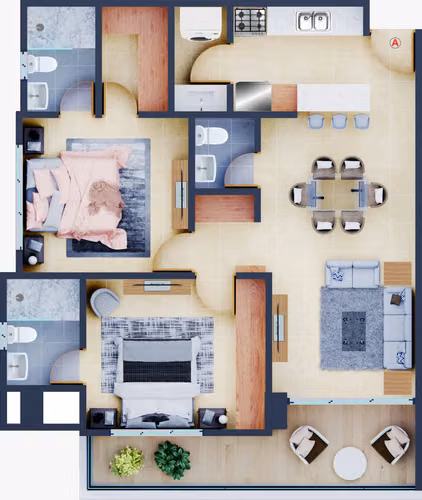 Apartamentos en venta en el Sector de Naco de 1 habitacion - Imagen 4
