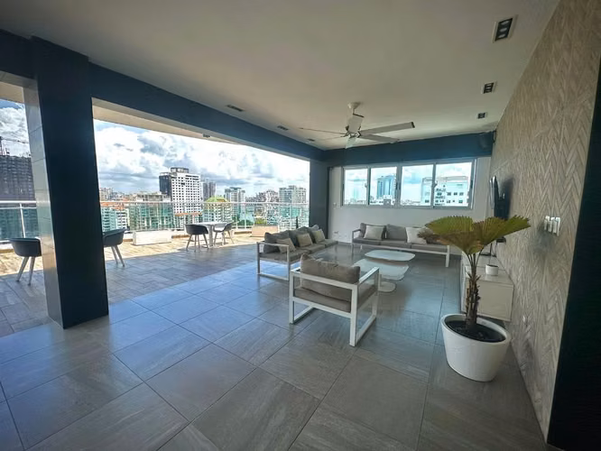 Apartamento En Alquiler De 1 Habitación Y 2 Baños En Piantini - Imagen 6