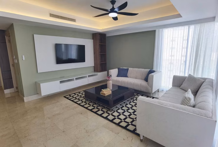 Excelente apartamento amueblado en Piantini