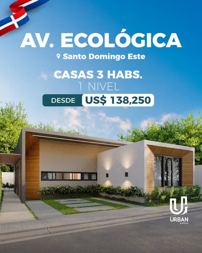 Casas De 3 Habitaciones En Avenida Ecologica Santo Domingo Este