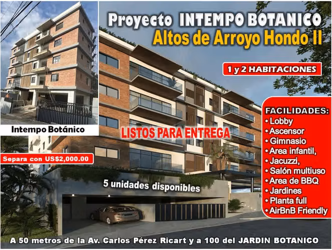 Proyecto Aptos INTEMPO BOTANICO,  el Mejor de ALTOS DE ARROYO HONDO