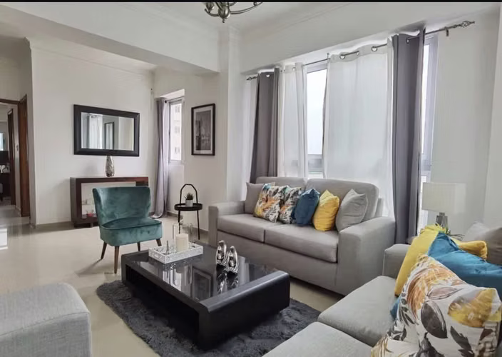 Apartamento En Alquiler De 1 Habitación Y 2 Baños En Piantini