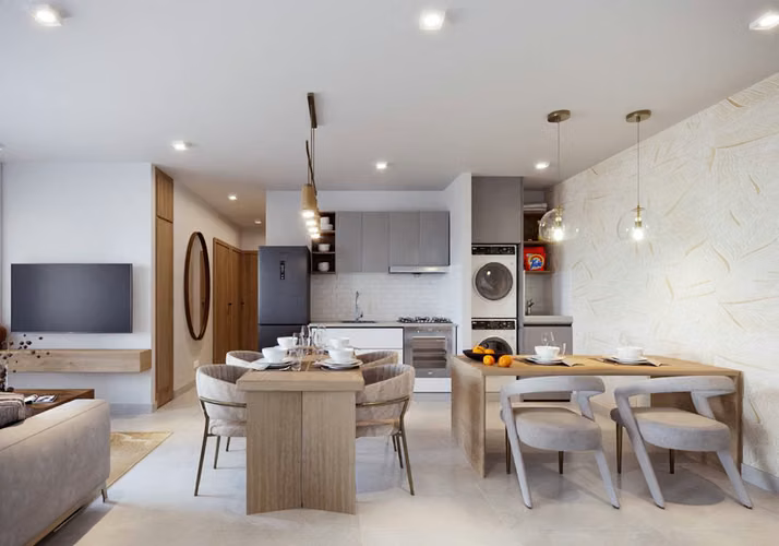 Apartamentos con piscina, canchas y seguridad 24/7 en SDE